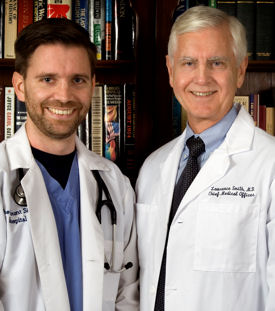 Kristofer Smith MD an internal medicine resident at Mt Sinai School of Medicine and his father Lawrence Smith FACP chief medical officer of the North Shore-LIJ Health System in Long Island hav