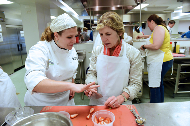 Attendees at Tulane Universitys Health Meets Food conference which will be held from June 14 to 17 2018 in New Orleans participate in hands-on cooking modules in addition to scientific sessions 