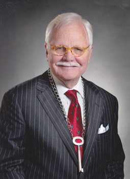 Charles S Bryan MD MACP in 2011 wearing the latchkey-symbol of office of the presidency of the American Osler Society Photo courtesy of Dr Bryan